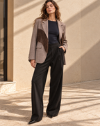 Blazer oversize con frange