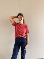 Blusa mezze maniche plissettata